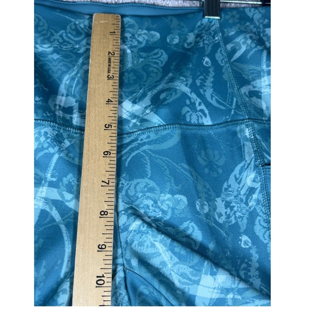 Chicos Zenergy So Slimming 0 NWT Teal Paisley Pocket Leggings Athletic - Picture 6 of 8